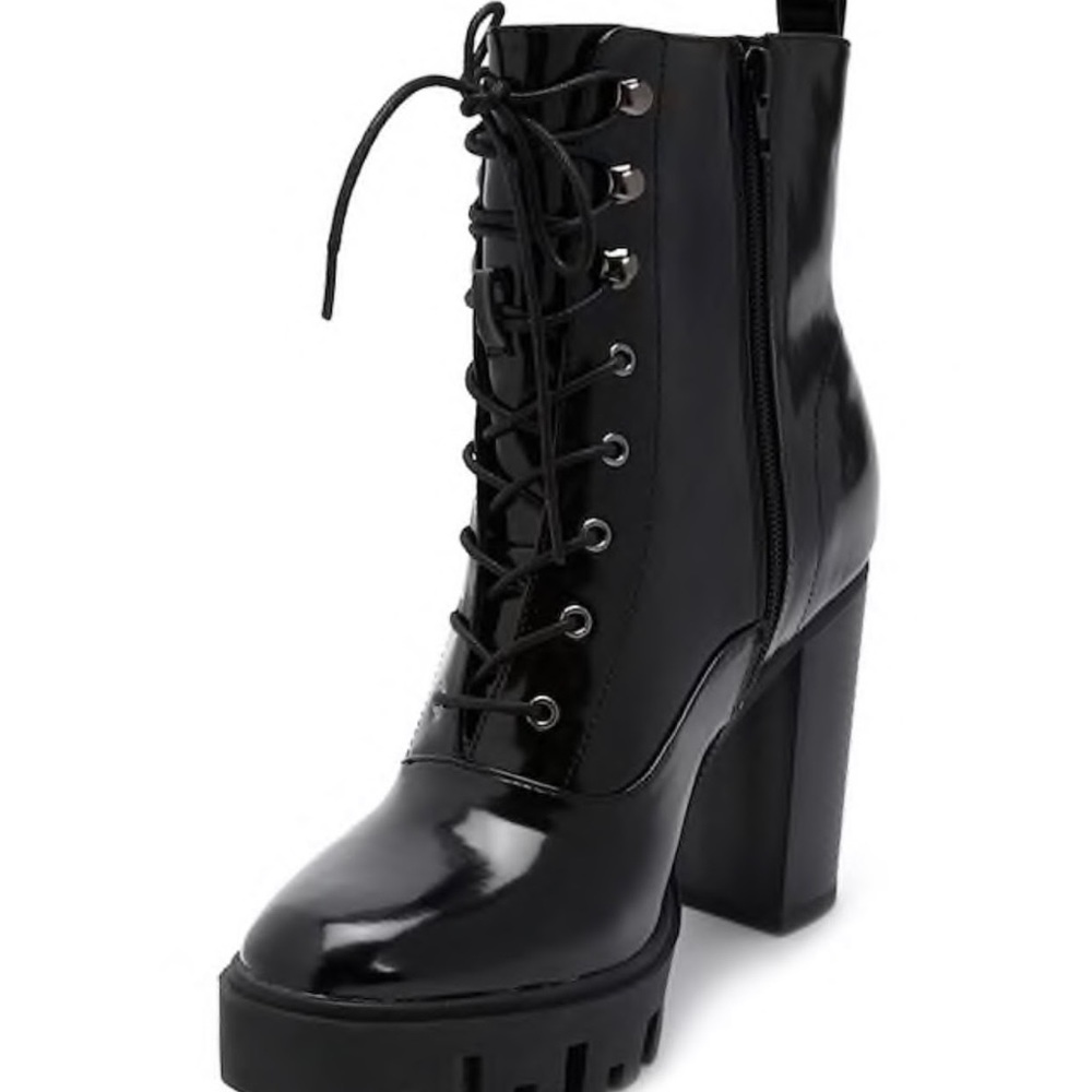 High heal combat boots